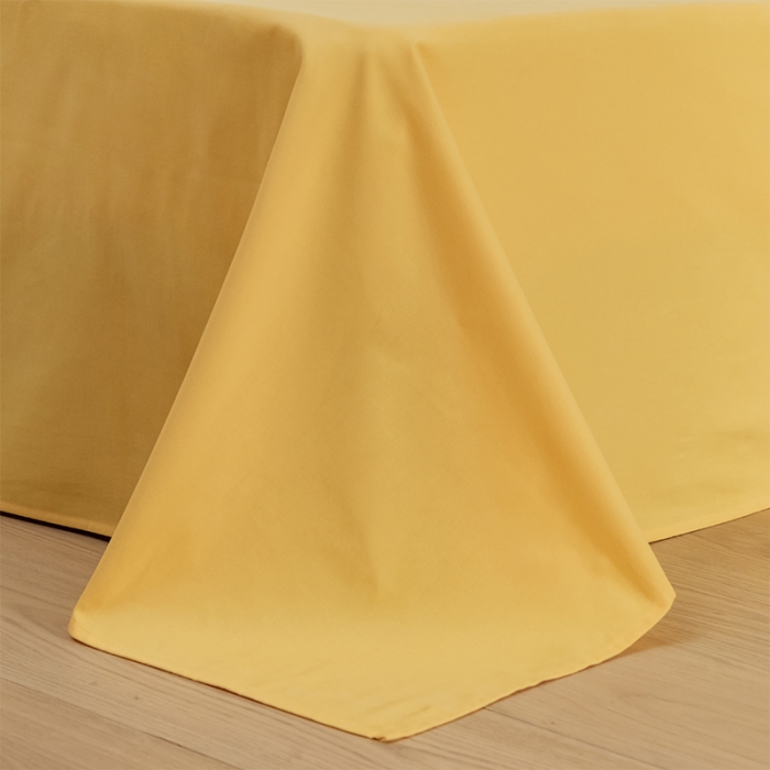 91家纺网 家纺一手货源 找家纺 窝米 2020新款40s纯色磨毛四件套花边系列 杏黄