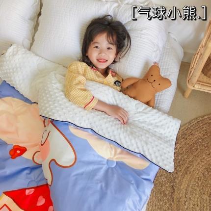 91家纺网 家纺一手货源 找家纺 星期八 2020新款双面绒豆豆被 气球小熊