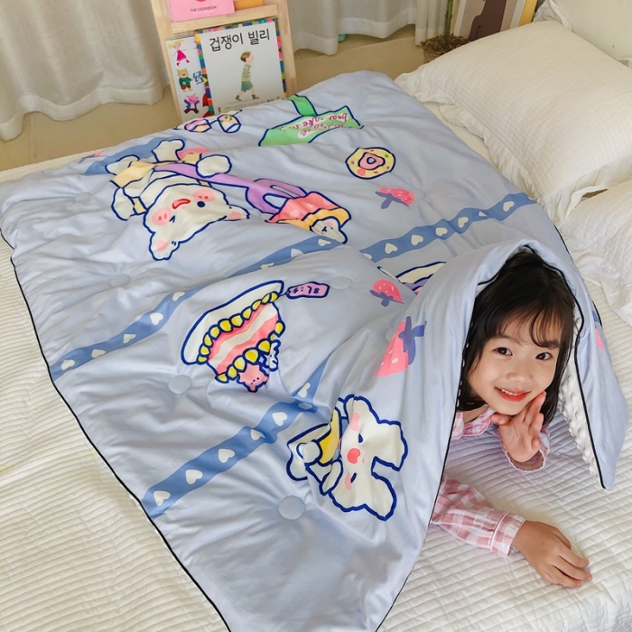 91家纺网 家纺一手货源 找家纺 星期八 2020新款双面绒豆豆被 小熊蛋糕