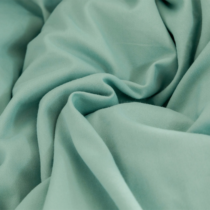 91家纺网 家纺一手货源 找家纺 窝米 2020新款40s纯色磨毛四件套撞色系列 湖蓝