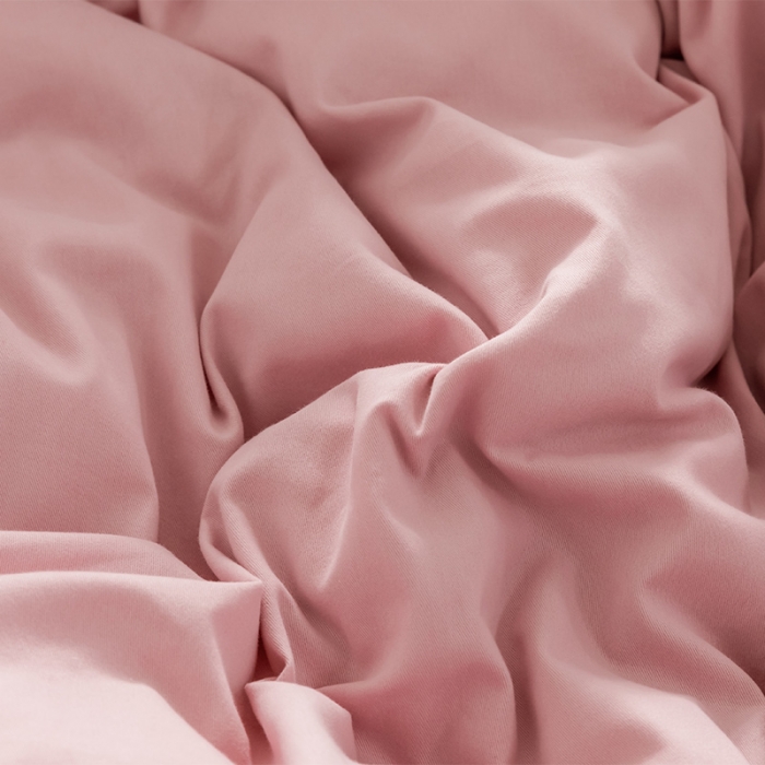 91家纺网 家纺一手货源 找家纺 窝米 2020新款40s纯色磨毛四件套撞色系列 藕粉