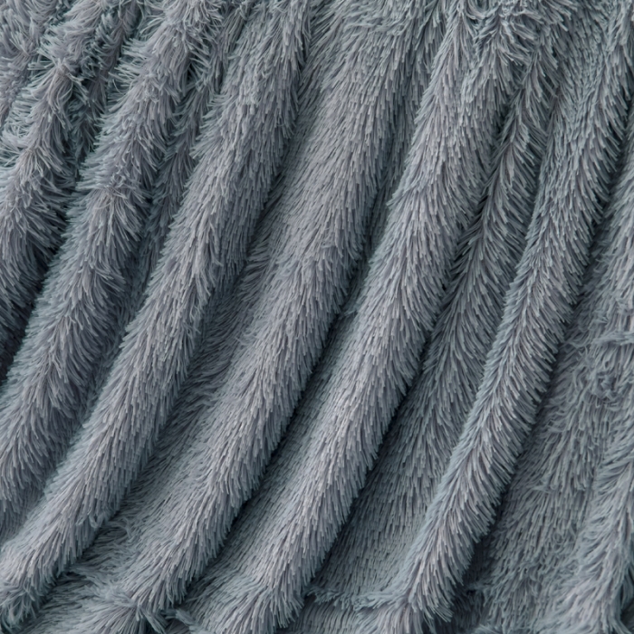 91家纺网 家纺一手货源 找家纺 卡奥家纺 2021多功能双层超柔长毛毯空调毯毛绒被套 银灰