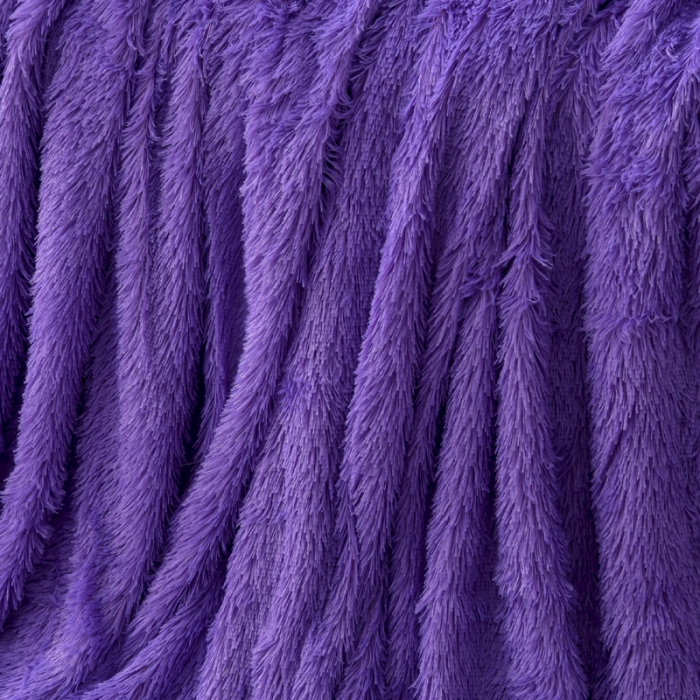 91家纺网 家纺一手货源 找家纺 卡奥家纺 2021多功能双层超柔长毛毯空调毯毛绒被套 紫罗兰