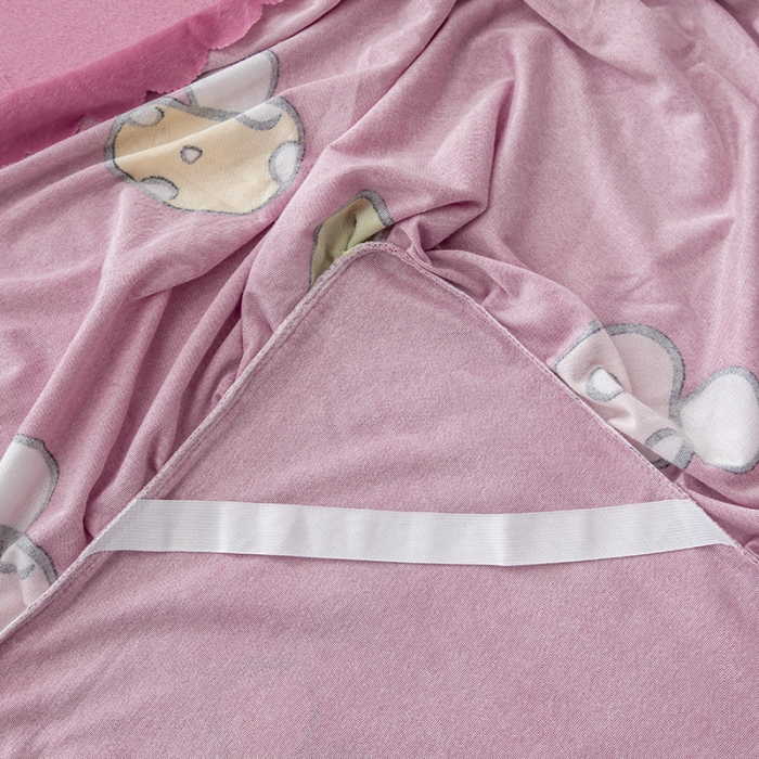 91家纺网 家纺一手货源 找家纺 纽缦 2020新款绒单层床裙 蘑菇派玉