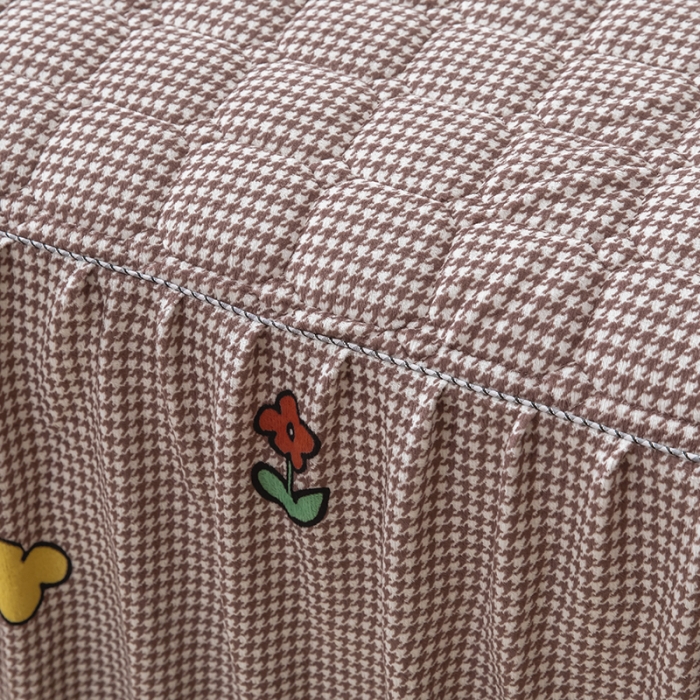 91家纺网 家纺一手货源 找家纺 纽缦 2020新款绒夹棉床裙 可可佳人浅咖