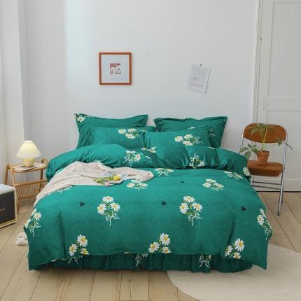 91家纺网 家纺一手货源 找家纺 （总）纽缦 2020新款绒单层床裙四件套