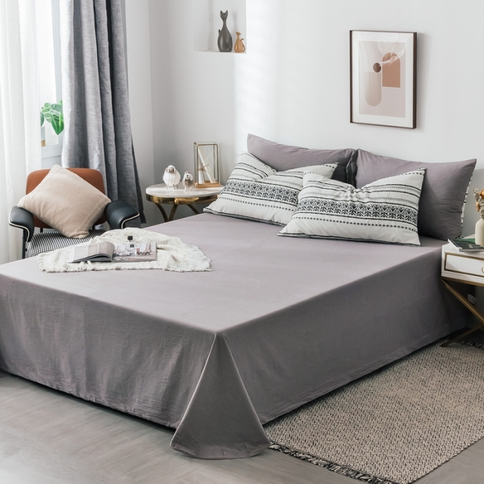 91家纺网 家纺一手货源 找家纺 三沁家居家居 2020新款全棉60支欧式提花四件套 维祺-爵仕灰