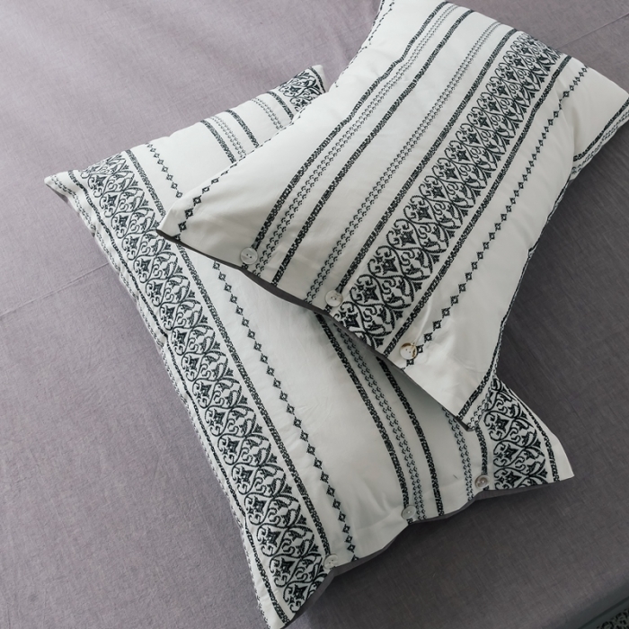 91家纺网 家纺一手货源 找家纺 三沁家居家居 2020新款全棉60支欧式提花四件套 维祺-爵仕灰