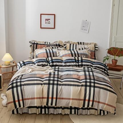 91家纺网 家纺一手货源 找家纺 （总）纽缦 2020新款绒夹棉床裙四件套