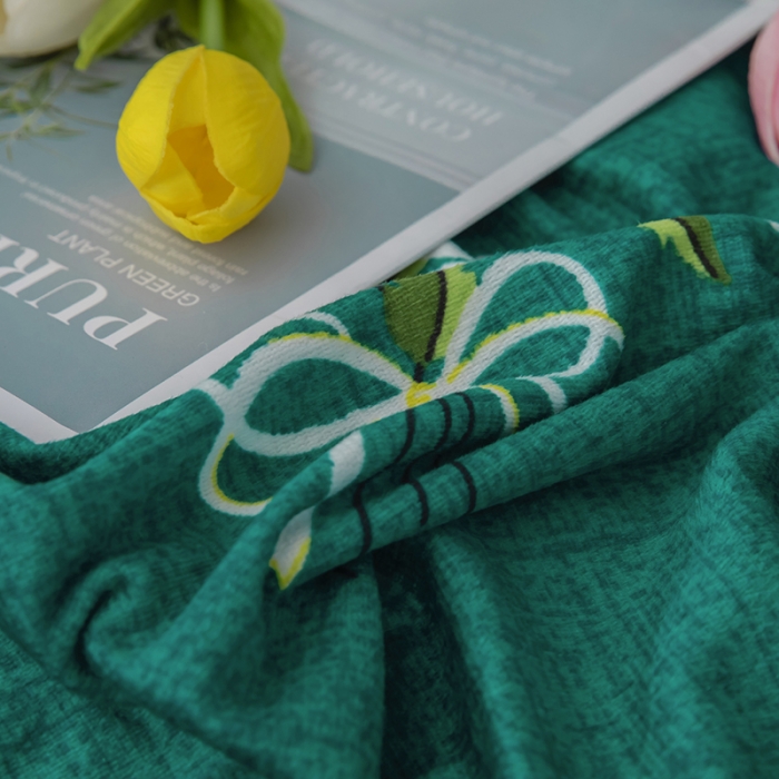 91家纺网 家纺一手货源 找家纺 纽缦 2020新款单被套 雏菊满园绿