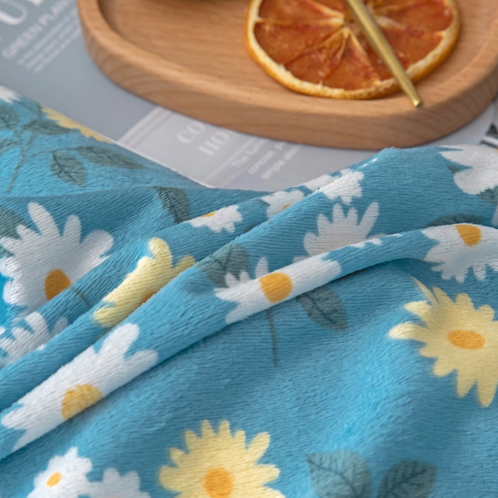 91家纺网 家纺一手货源 找家纺 纽缦 2020新款单被套 雏菊之恋蓝