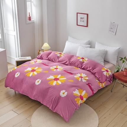 91家纺网 家纺一手货源 找家纺 纽缦 2020新款单被套 大雏菊豆沙