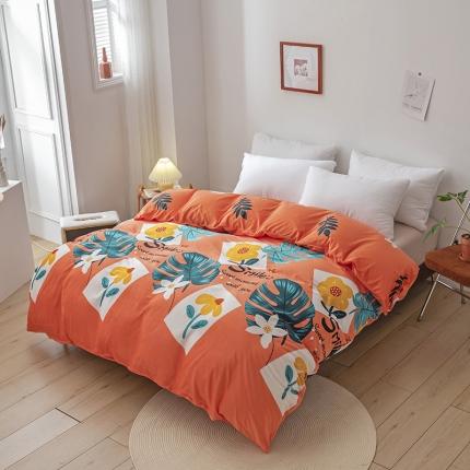纽缦 2020新款单被套 陌上花开橘红