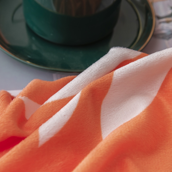 91家纺网 家纺一手货源 找家纺 纽缦 2020新款单被套 陌上花开橘红