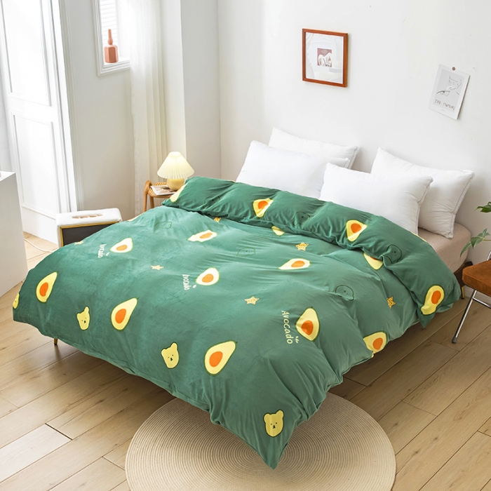 91家纺网 家纺一手货源 找家纺 纽缦 2020新款单被套 牛油果绿