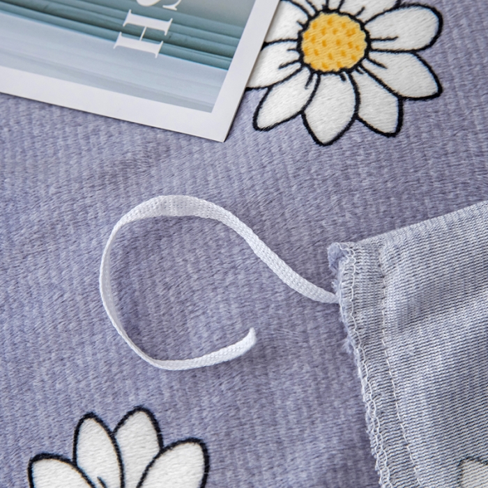 91家纺网 家纺一手货源 找家纺 纽缦 2020新款单被套 幸运小菊蓝紫