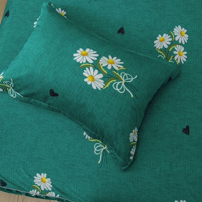 91家纺网 家纺一手货源 找家纺 纽缦 2020新款信封枕套一对 雏菊满园绿