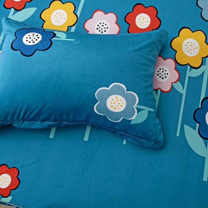 91家纺网 家纺一手货源 找家纺 纽缦 2020新款信封枕套一对 花田梦蓝