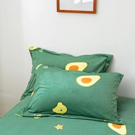 纽缦 2020新款信封枕套一对 牛油果绿