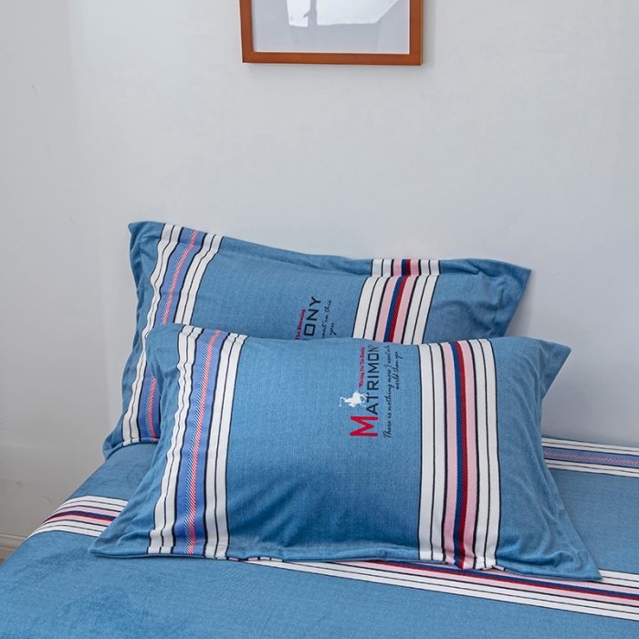 91家纺网 家纺一手货源 找家纺 纽缦 2020新款信封枕套一对 索菲亚蓝