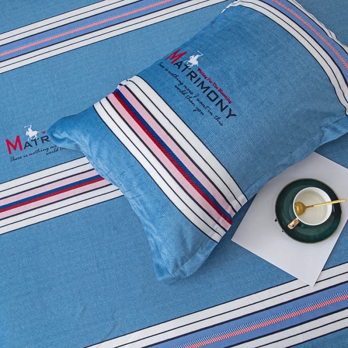 91家纺网 家纺一手货源 找家纺 纽缦 2020新款信封枕套一对 索菲亚蓝