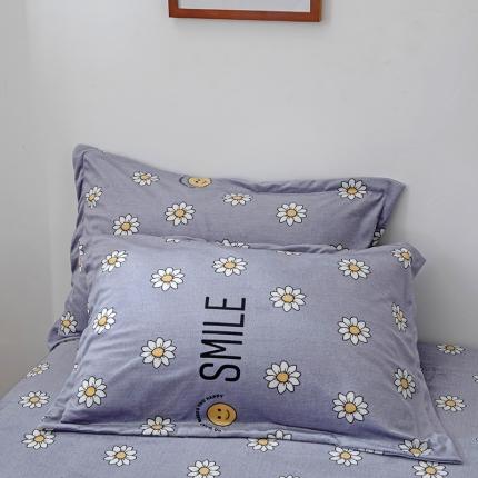 91家纺网 家纺一手货源 找家纺 纽缦 2020新款信封枕套一对 幸运小菊蓝紫