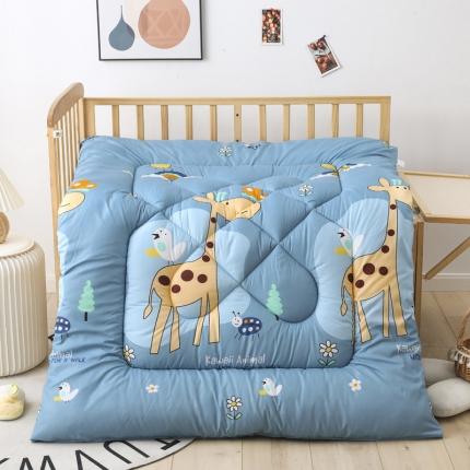 91家纺网 家纺一手货源 找家纺 吉咪兔 2024新款儿童卡通被子幼儿园磨毛化纤被芯保暖春秋被冬被 小鹿