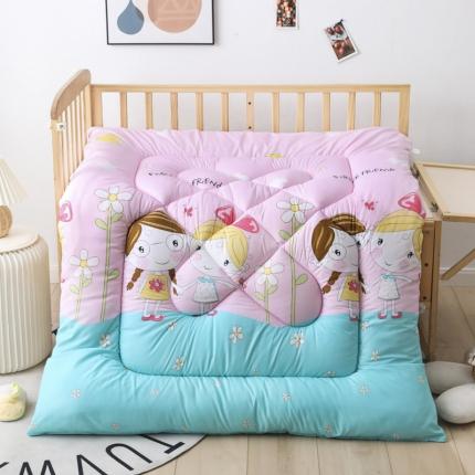 91家纺网 家纺一手货源 找家纺 吉咪兔 2024新款儿童卡通被子幼儿园磨毛化纤被芯保暖春秋被冬被 小女孩