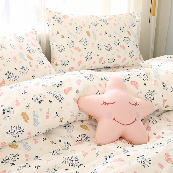 91家纺网 家纺一手货源 找家纺 田野家居 2020新款全棉北欧生活系列四件套 奇异果园