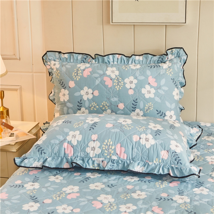 91家纺网 家纺一手货源 找家纺 十个点家纺 2022新款全棉蕾丝夹棉床裙四件套 花样人生