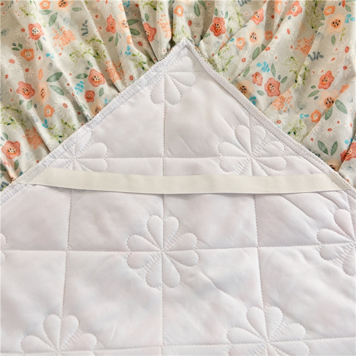 91家纺网 家纺一手货源 找家纺 十个点家纺 2022新款全棉蕾丝夹棉单床裙 花海迷情