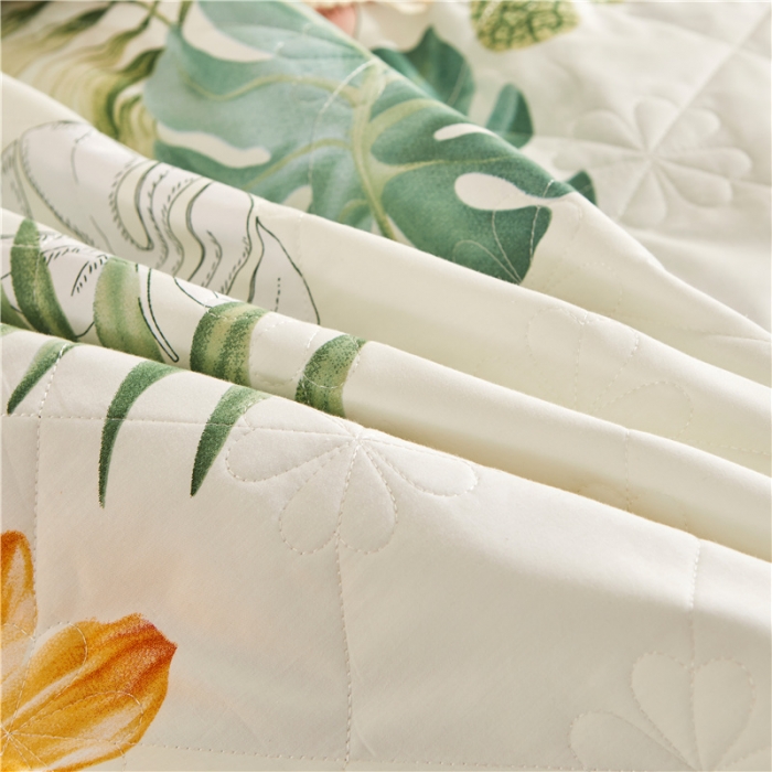 91家纺网 家纺一手货源 找家纺 十个点家纺 2022新款全棉蕾丝夹棉单床裙 花叶倾城