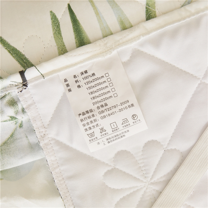 91家纺网 家纺一手货源 找家纺 十个点家纺 2022新款全棉蕾丝夹棉单床裙 花叶倾城