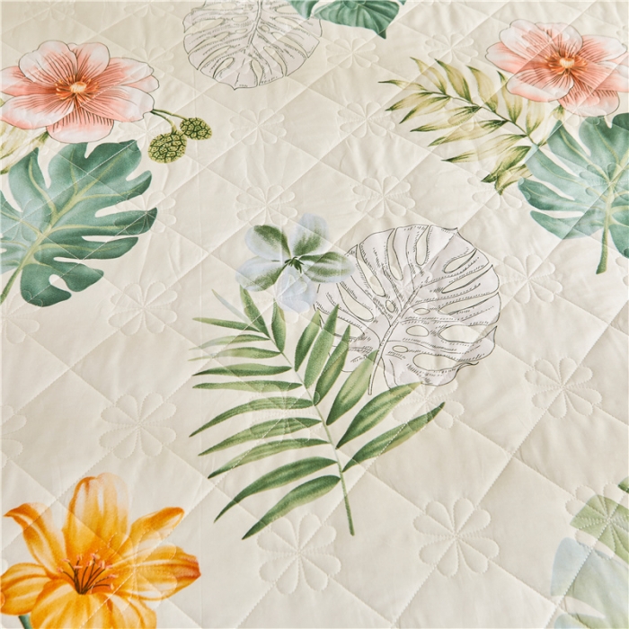 91家纺网 家纺一手货源 找家纺 十个点家纺 2022新款全棉蕾丝夹棉单床裙 花叶倾城