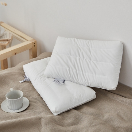 91家纺网 家纺一手货源 找家纺 全棉薄款超柔羽丝绒低枕头 单人颈椎矮枕芯儿童低枕头