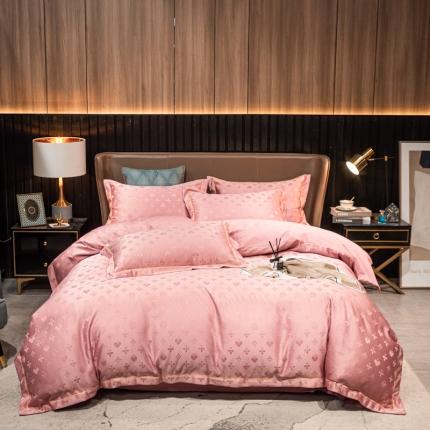 91家纺网 家纺一手货源 找家纺 （总）眠帛全棉磨毛轻奢四件套A版贡缎提花B版全棉磨毛2