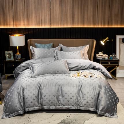 91家纺网 家纺一手货源 找家纺 （总）眠帛全棉磨毛轻奢四件套A版贡缎提花B版全棉磨毛2