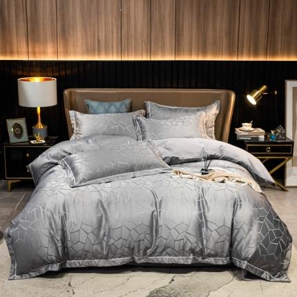 （总）眠帛全棉磨毛轻奢四件套A版贡缎提花B版全棉磨毛2