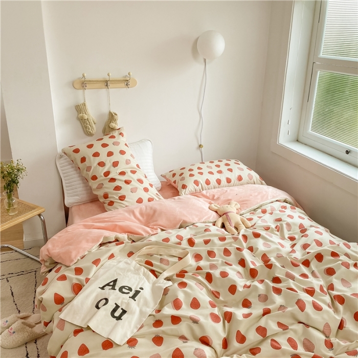 91家纺网 家纺一手货源 找家纺 （总）棉眠 2020新品棉加绒A版纯棉B版水晶绒四件套