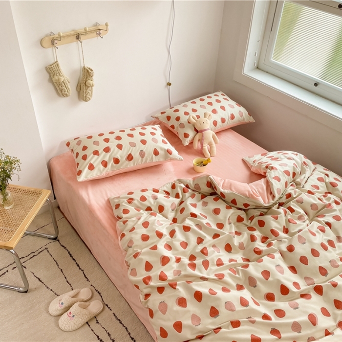 91家纺网 家纺一手货源 找家纺 （总）棉眠 2020新品棉加绒A版纯棉B版水晶绒四件套