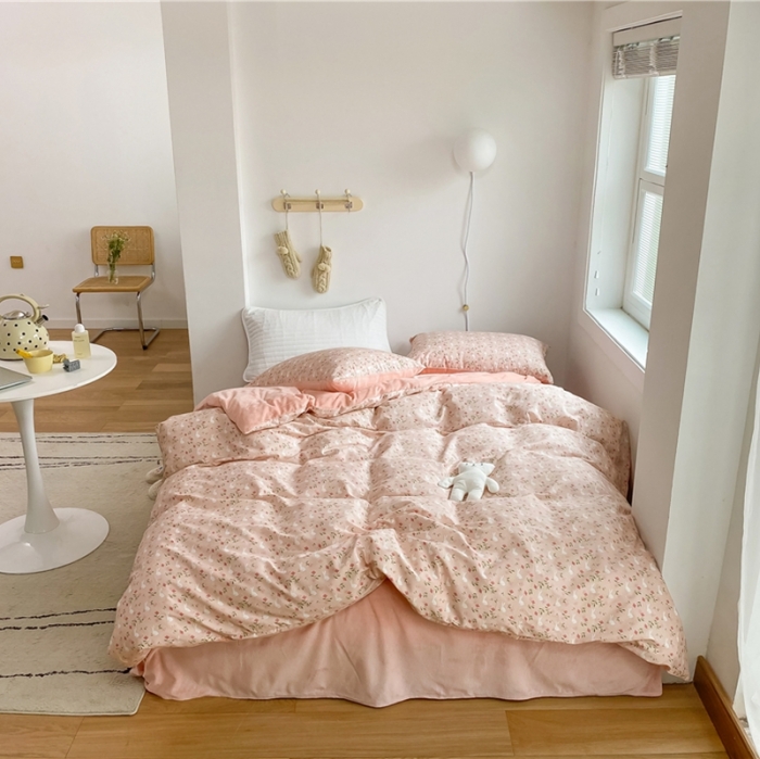 91家纺网 家纺一手货源 找家纺 棉眠 2020新品棉加绒A版纯棉B版水晶绒四件套 瑞贝卡棉加绒