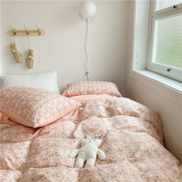 91家纺网 家纺一手货源 找家纺 棉眠 2020新品棉加绒A版纯棉B版水晶绒四件套 瑞贝卡棉加绒