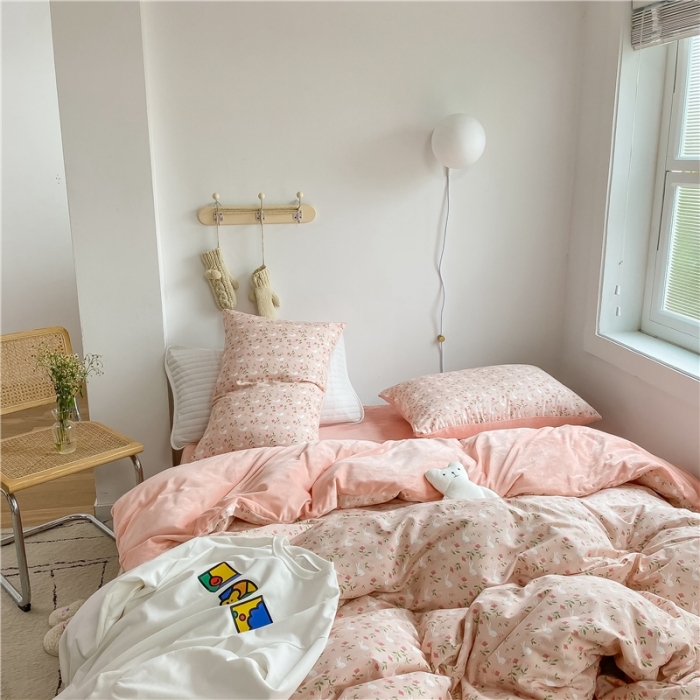 91家纺网 家纺一手货源 找家纺 棉眠 2020新品棉加绒A版纯棉B版水晶绒四件套 瑞贝卡棉加绒