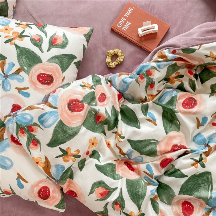 91家纺网 家纺一手货源 找家纺 棉眠 2020新品棉加绒A版纯棉B版水晶绒四件套 塞娜棉加绒