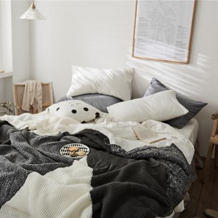 91家纺网 家纺一手货源 找家纺 暖绵绵 新款秋冬黛妮加绒毯 拼深灰