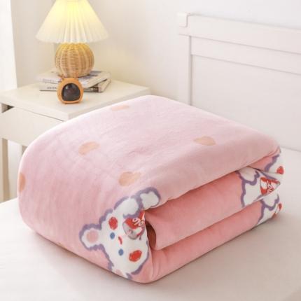 91家纺网 家纺一手货源 找家纺 鱼宝 2020新款牛奶绒婴童被子 可乐兔