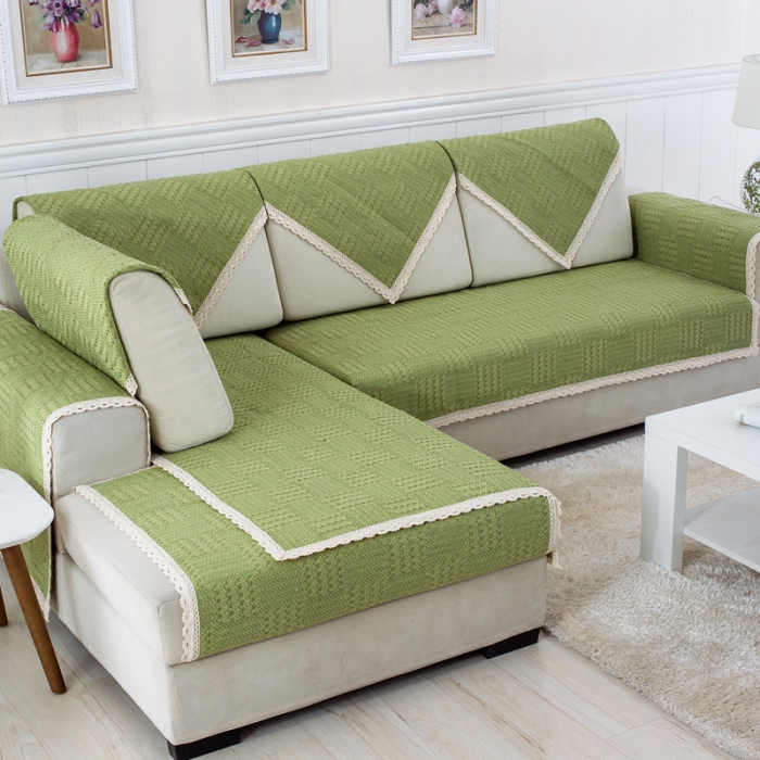 91家纺网 家纺一手货源 找家纺 火星时代 H-619意大利绒沙发垫套装 棉线编织-青山绿水