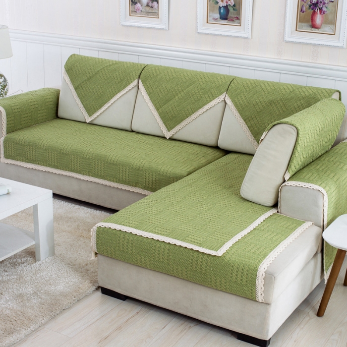 91家纺网 家纺一手货源 找家纺 火星时代 H-619意大利绒沙发垫套装 棉线编织-青山绿水