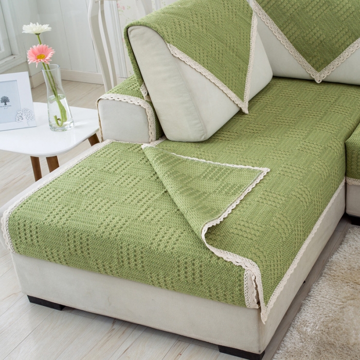 91家纺网 家纺一手货源 找家纺 火星时代 H-619意大利绒沙发垫套装 棉线编织-青山绿水