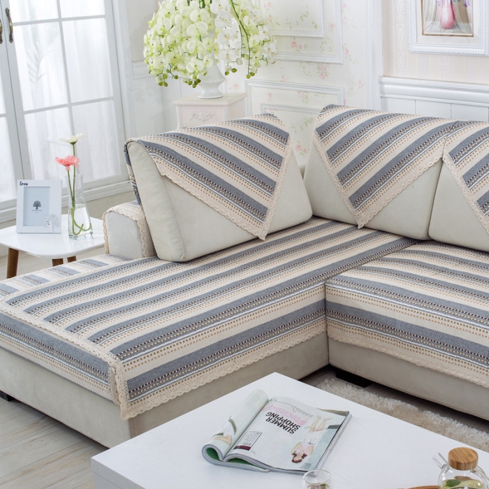 91家纺网 家纺一手货源 找家纺 火星时代 H-619意大利绒沙发垫套装 棉线编织-小河流水